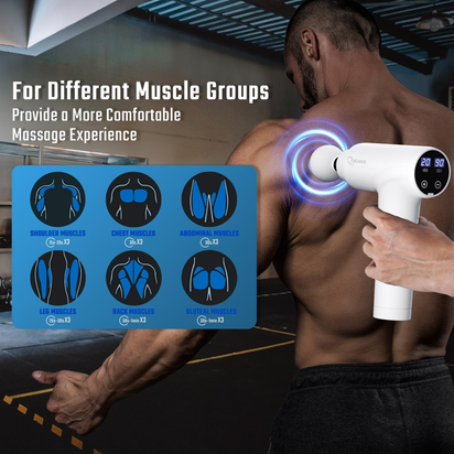 Massage Gun Deep Tissue, Muscle Massage Gun Back Massager for Pain Relief, 20 Speeds Handheld Electric Massager Tool with Silent Brushless Motor, Suitable for Gym Office Home Travel