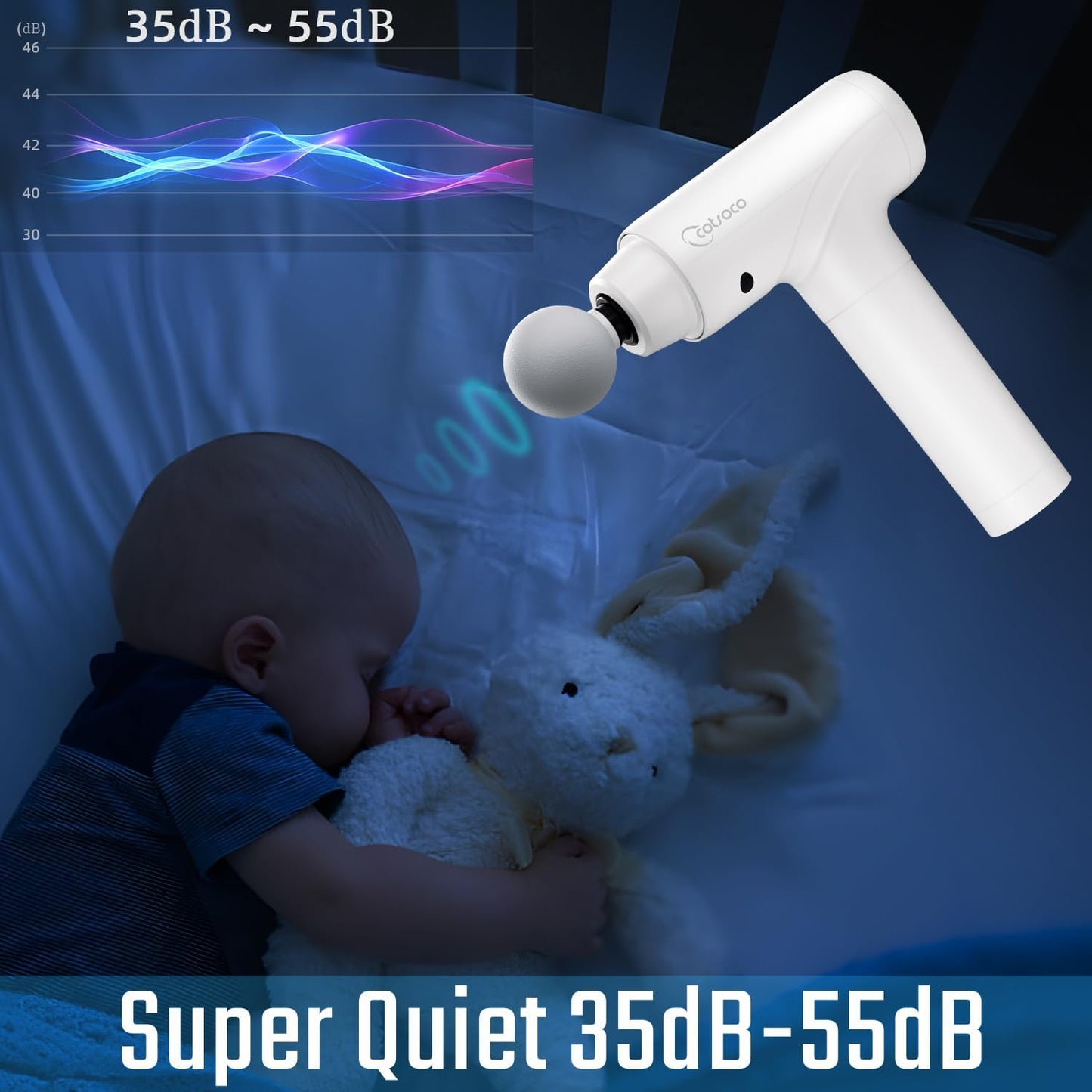 Massage Gun Deep Tissue, Muscle Massage Gun Back Massager for Pain Relief, 20 Speeds Handheld Electric Massager Tool with Silent Brushless Motor, Suitable for Gym Office Home Travel