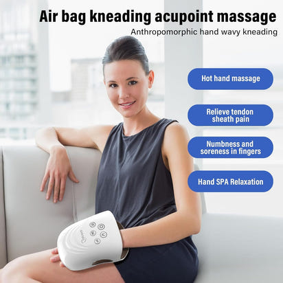 Massage Gun & Hand Massager with Heat and Compression for Arthritis and Carpal Tunnel