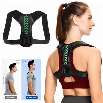 Adjustable Back Shoulder Posture Corrector Belt Clavicle Spine Support Upper Back Neck Brace for Home Office Sport Use